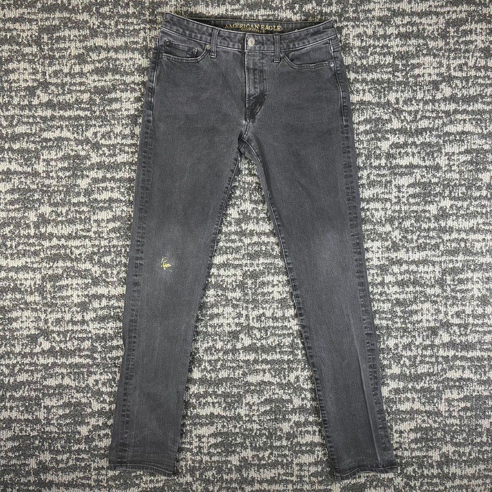 American Eagle Jeans Mens 30x34 Black Extreme Flex 4 Skinny Denim Pants